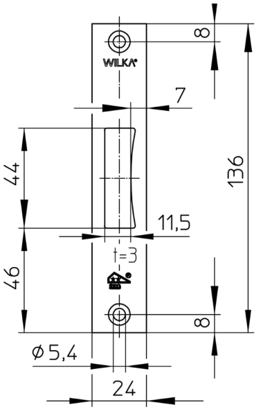 Flachschließblech Nr. 9606